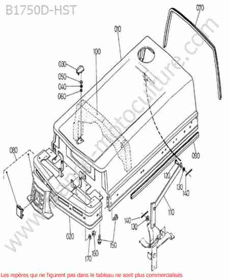 KUBOTA - B1750HST : Capot