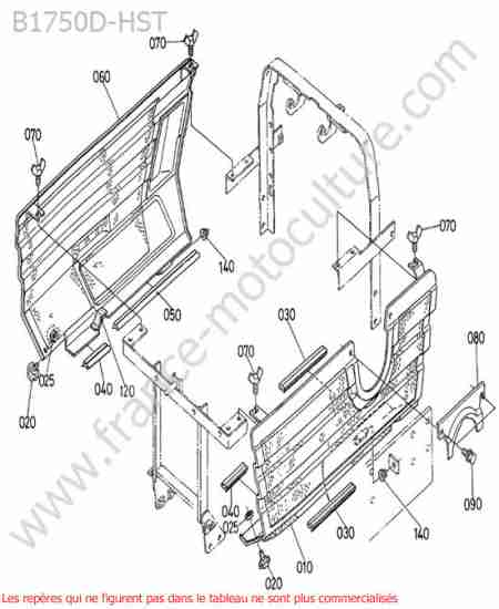KUBOTA - B1750HST : Capot lateral