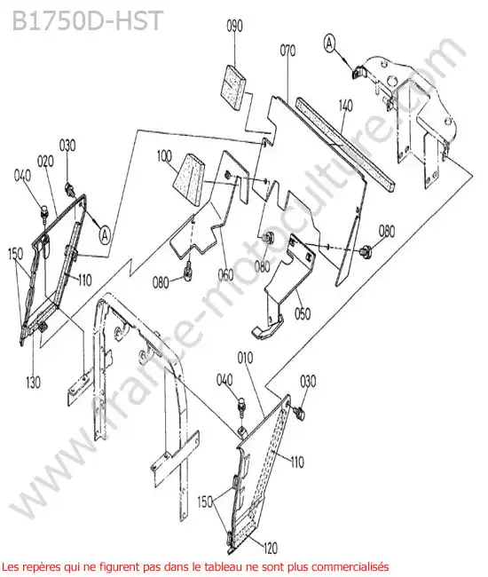 Anti poussiere KUBOTA B1750HST