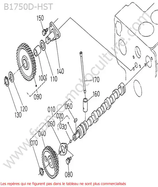 Arbre cames KUBOTA B1750HST