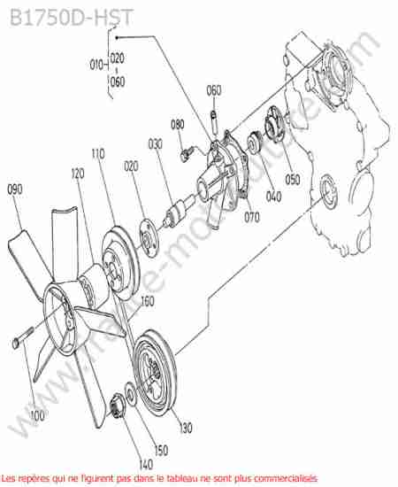 KUBOTA - B1750HST : Pompe eau