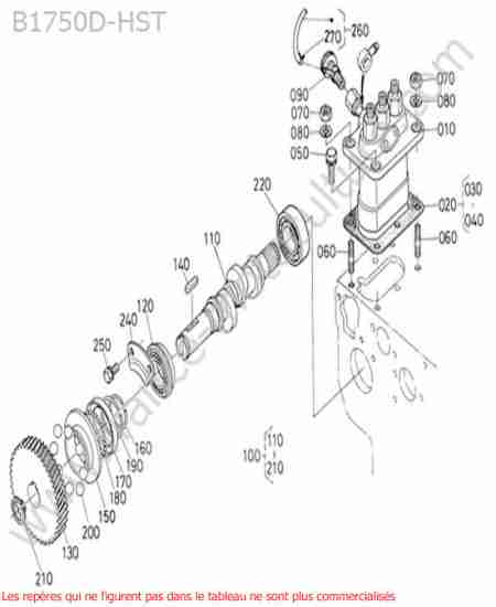 KUBOTA - B1750HST : Pompe injection