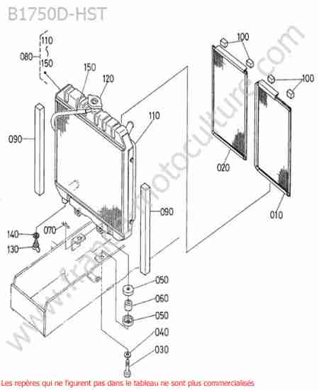 KUBOTA - B1750HST : Radiateur