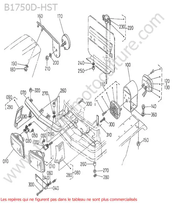 Eclairage KUBOTA B1750HST