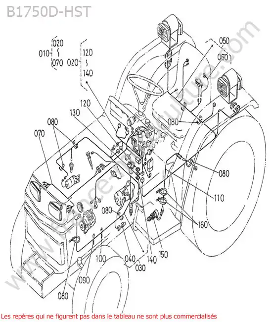 Faisceau electrique KUBOTA B1750HST