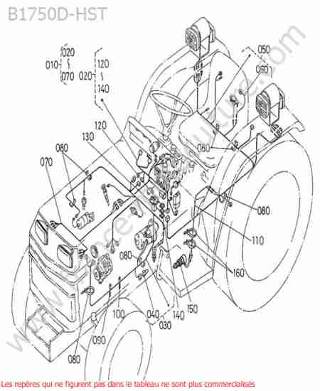 KUBOTA - B1750HST : Faisceau electrique
