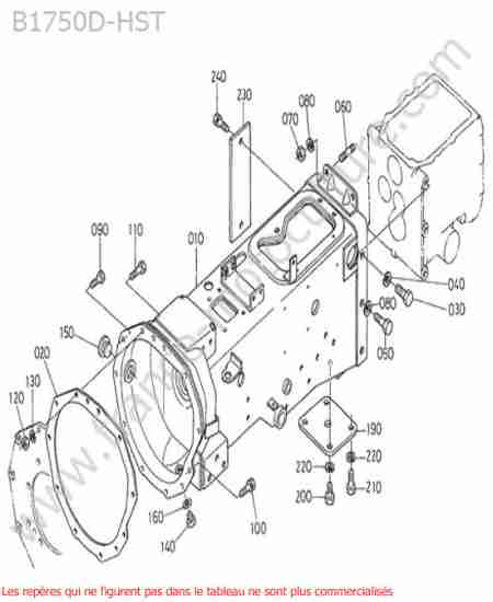 KUBOTA - B1750HST : Carter embrayage