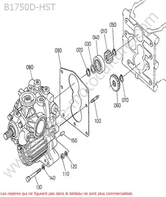 Moteur hst KUBOTA B1750HST