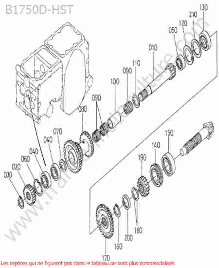 KUBOTA - B1750HST : Arbre 2