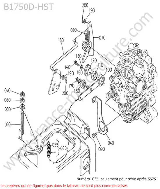 Support neutre KUBOTA B1750HST