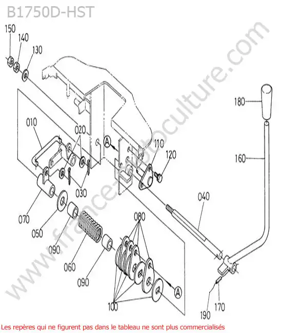 Levier constante KUBOTA B1750HST