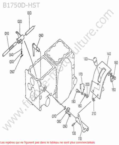 KUBOTA - B1750HST : Levier vitesse pdf