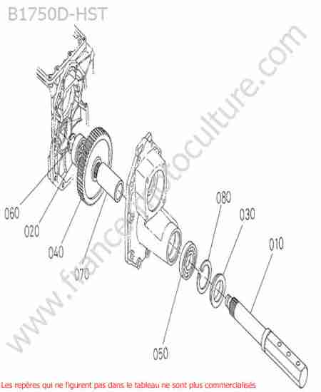 KUBOTA - B1750HST : Pont arriere