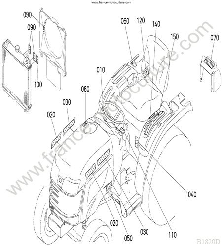 Etiquettes KUBOTA B1820