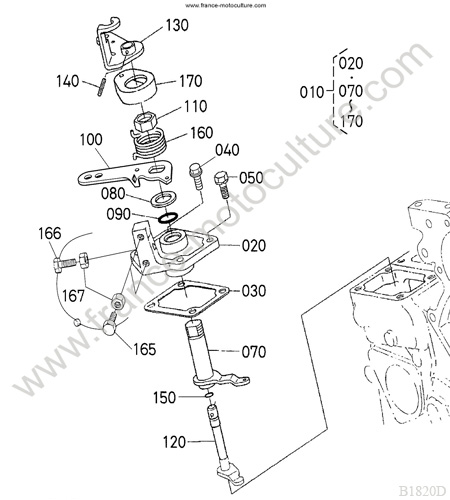 Limiteur régime KUBOTA B1820