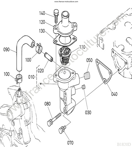 Thermostat KUBOTA B1820