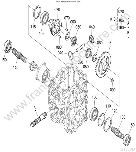 Differentiel AR KUBOTA B1820