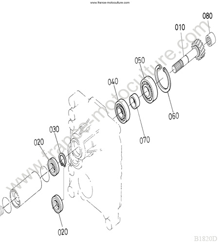 Arbre 1 KUBOTA B1820