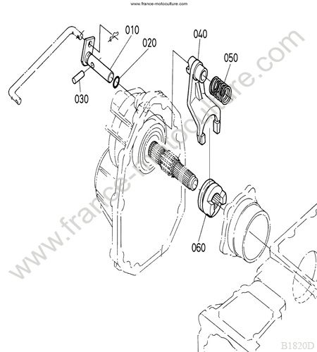 Fourchette verrou differentiel KUBOTA B1820