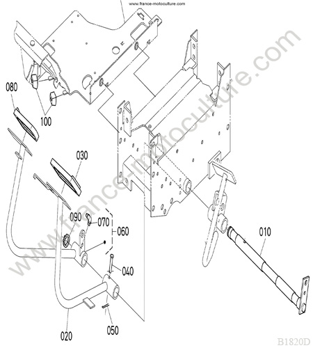 Pédale freins KUBOTA B1820