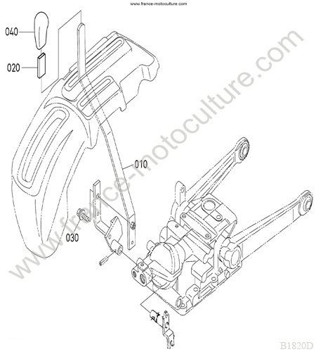 Levier distributeur KUBOTA B1820
