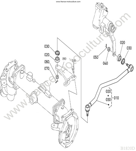 Bielle direction KUBOTA B1820