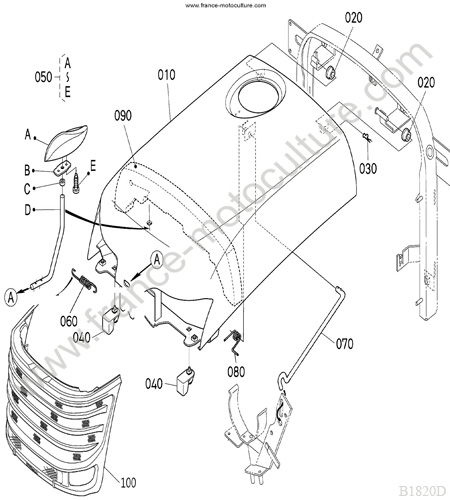 Capot KUBOTA B1820