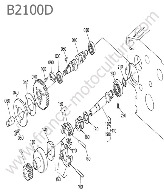 Arbre cames pompe KUBOTA B2100