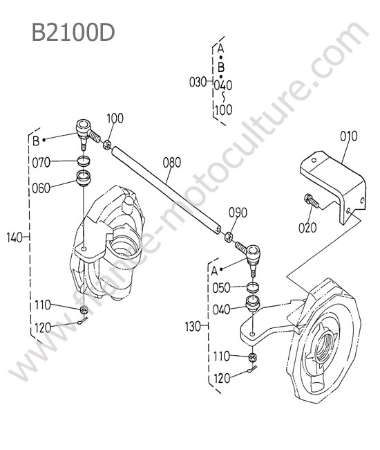 Barre couplement KUBOTA B2100