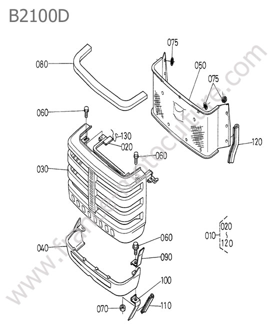 Calandre avant KUBOTA B2100
