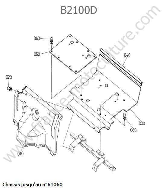 Support siege 1 KUBOTA B2100