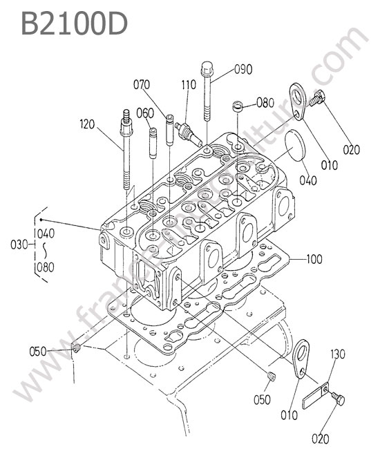 Culasse KUBOTA B2100