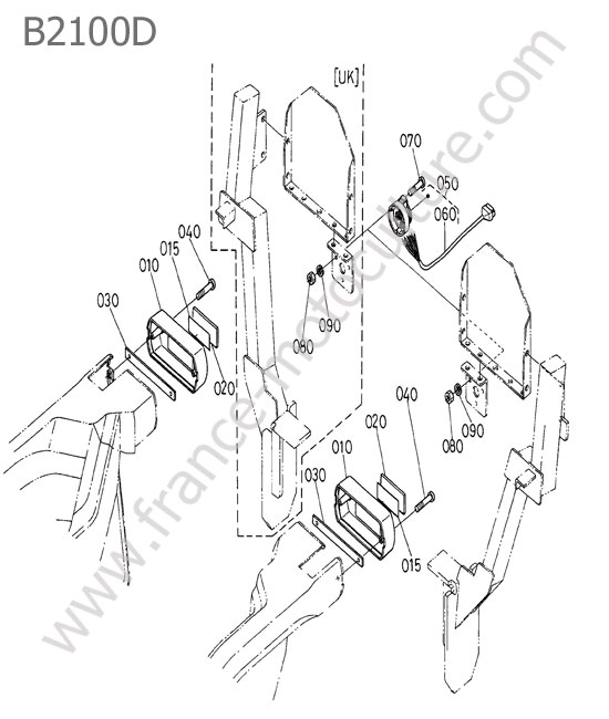 Prise remorque KUBOTA B2100