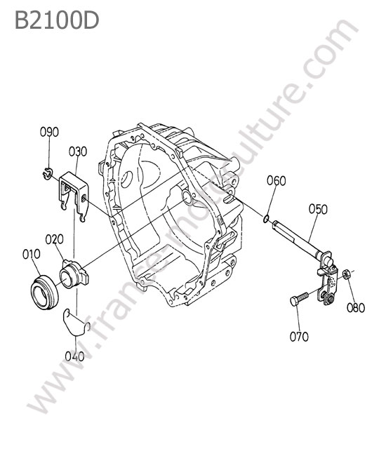 Commande embrayage KUBOTA B2100