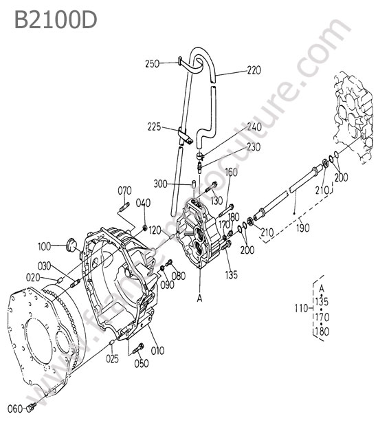 Carter embrayage KUBOTA B2100