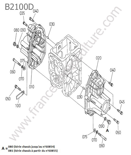 Carter pont arriere KUBOTA B2100