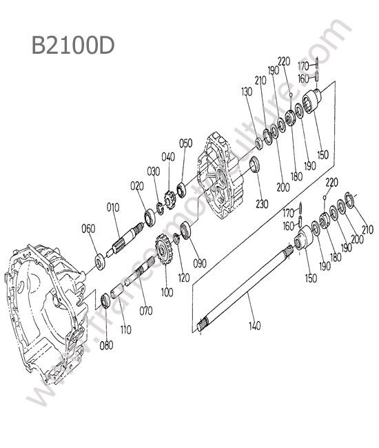 Arbre embrayage KUBOTA B2100