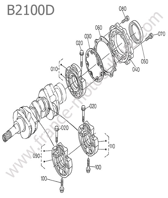 Paliers vilebrequin KUBOTA B2100
