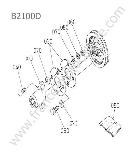 Prise force avant KUBOTA B2100