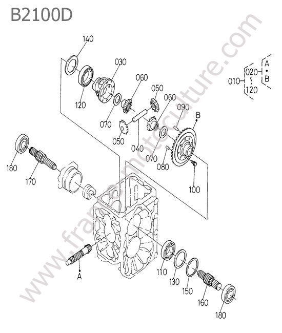 Differentiel arriere KUBOTA B2100