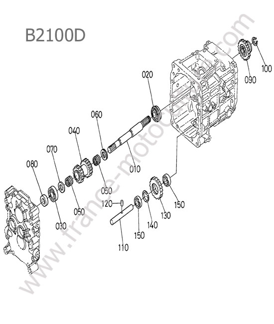 Arbre entrainement avant KUBOTA B2100