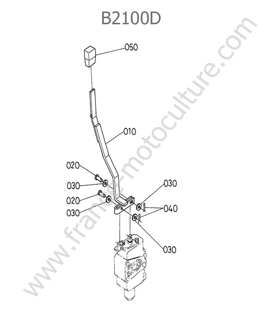 Levier distributeur auxiliaire KUBOTA B2100