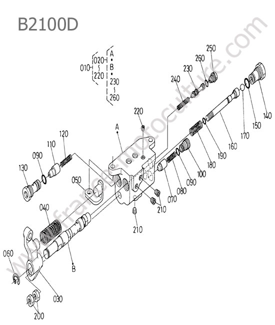 Distributeur - details KUBOTA B2100