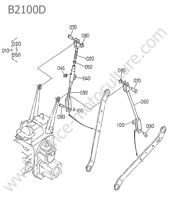 Chandelle / tendeur KUBOTA B2100