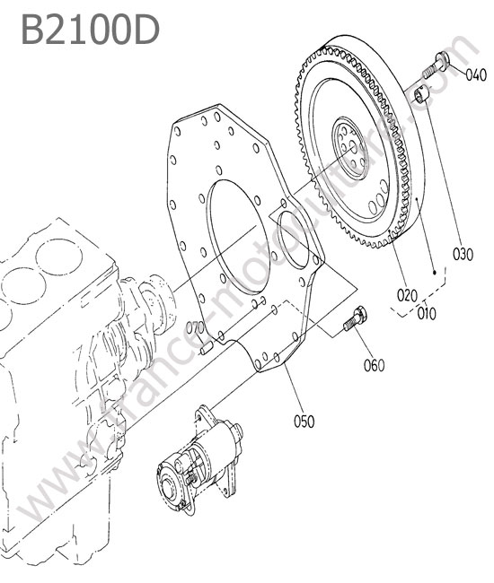 Volant moteur KUBOTA B2100