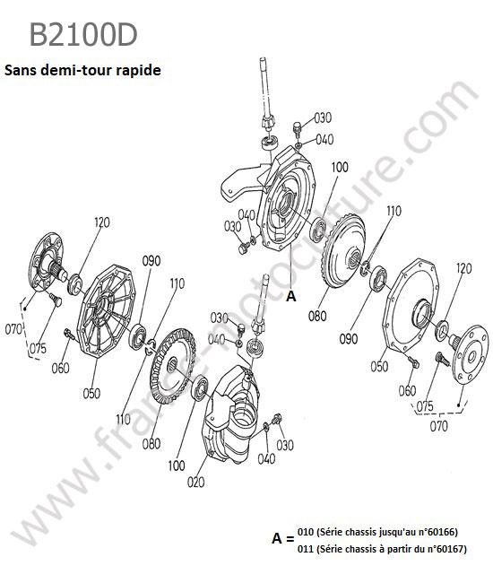 Pont avant 1 KUBOTA B2100