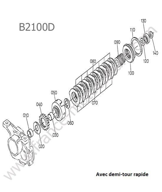 Embrayage demi tour rapide KUBOTA B2100
