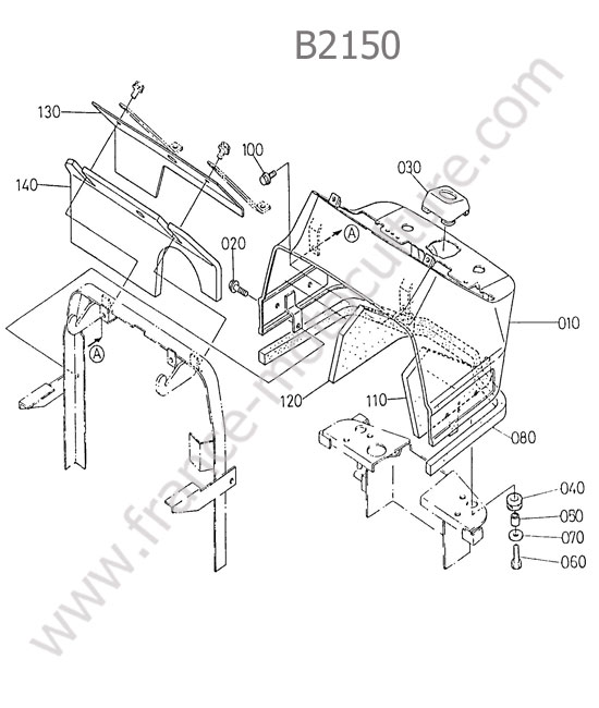 Capot tableau bord KUBOTA B2150