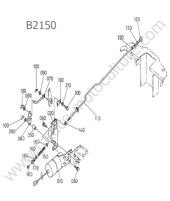 Arret moteur KUBOTA B2150