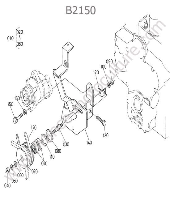 Poulie tension KUBOTA B2150